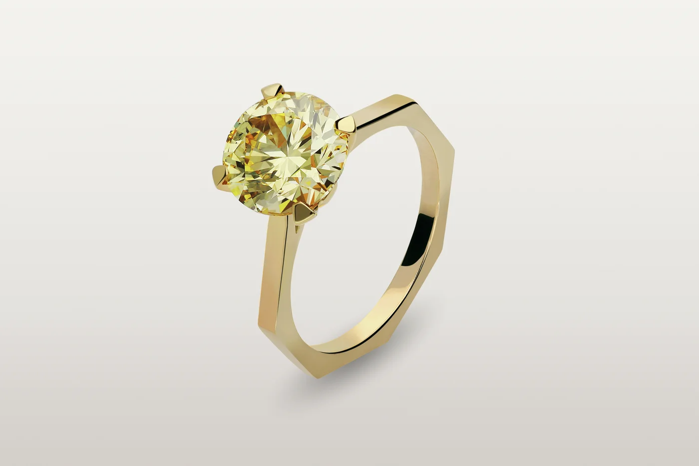 Ring mandana Two Yellow